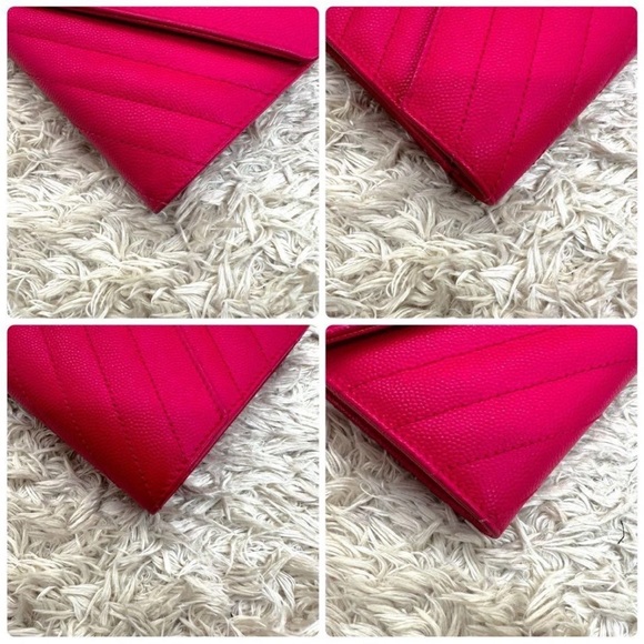 Yves Saint Laurent Fuchsia Leather Wallet - Picture 8 of 10